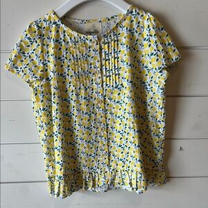 Kids Lemon Print Shirt - Yellow and Green